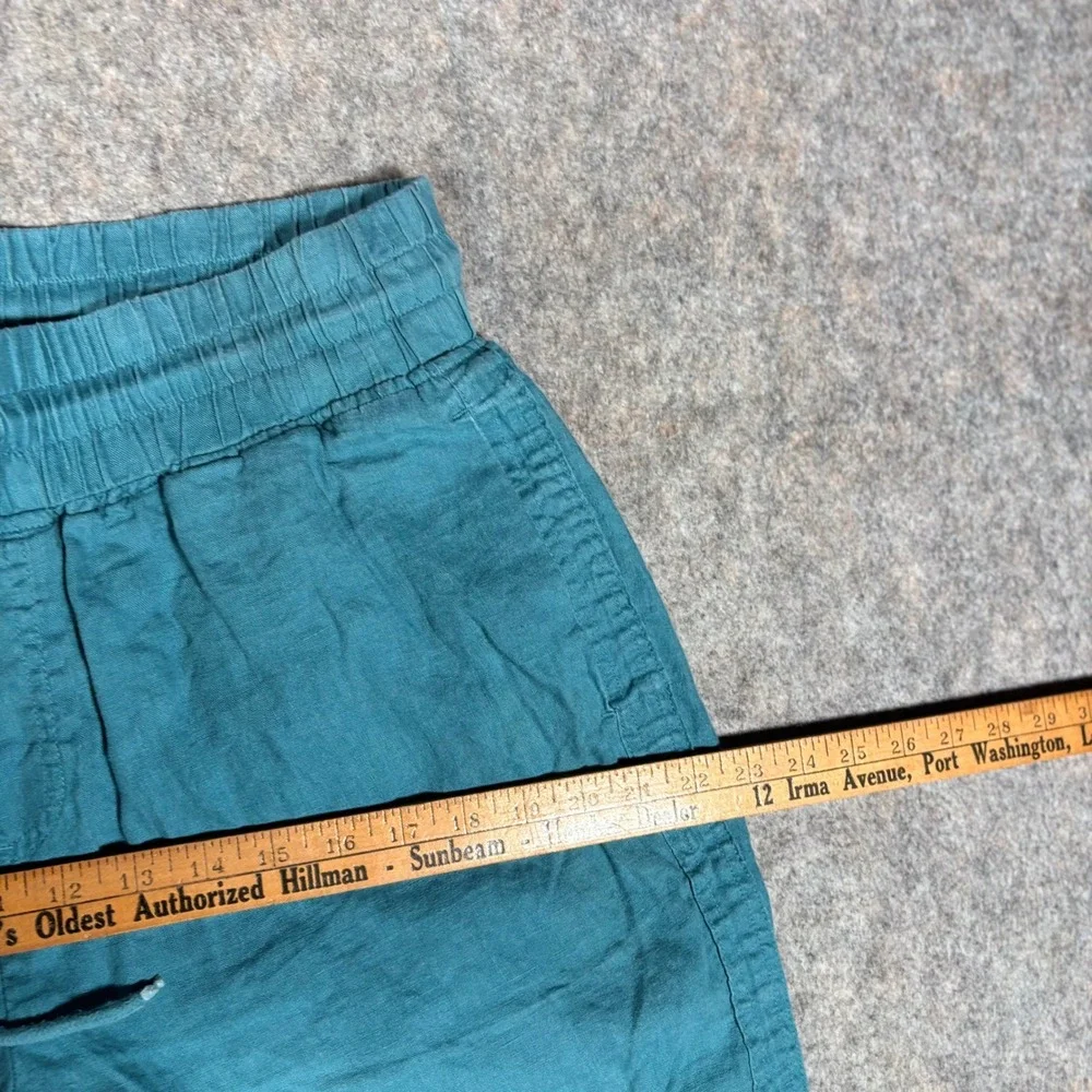Quince Linen Wide Leg Pants Womens L Mineral Blue European Flax JDAVN01-18481